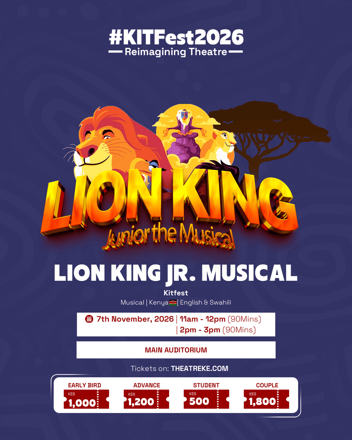 Lion King Jr. Musical Official Poster