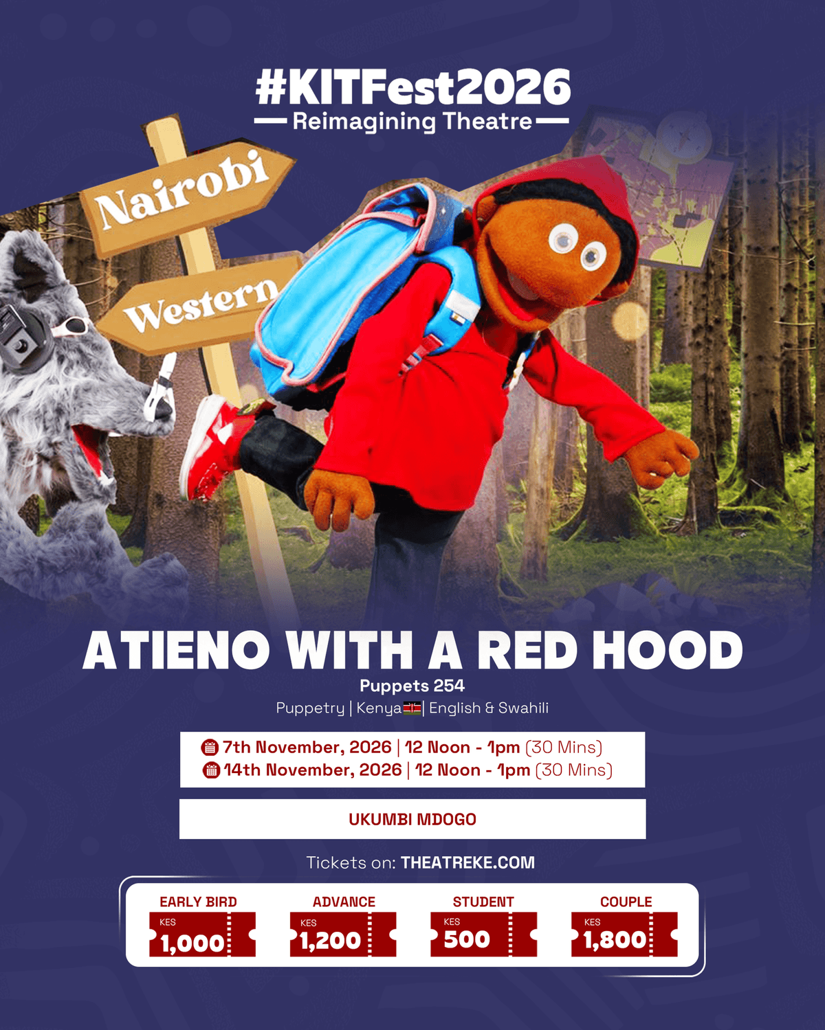 Atieno with a Red hood. Official Poster